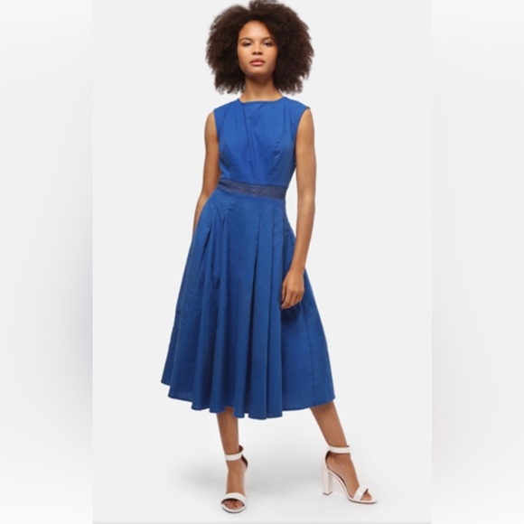 Collectif Blue Astrid Dress - Picture 4 of 5